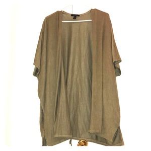 Olive Green Flowy Cardigan